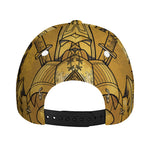 Gold Samurai Mask Print Baseball Cap
