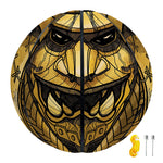 Gold Samurai Mask Print Basketball