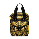 Gold Samurai Mask Print Bible Tote Bag