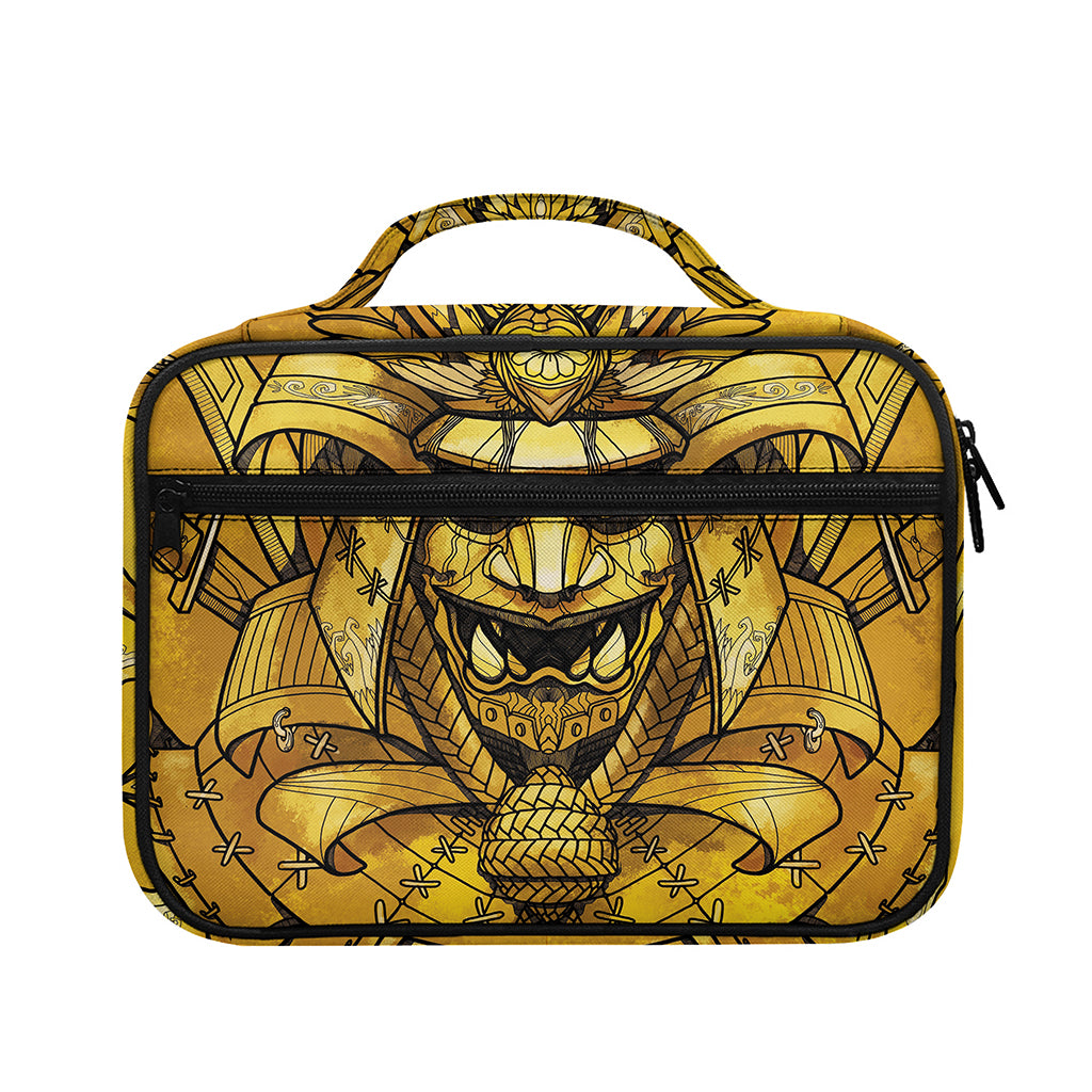 Gold Samurai Mask Print Briefcase Bible Bag