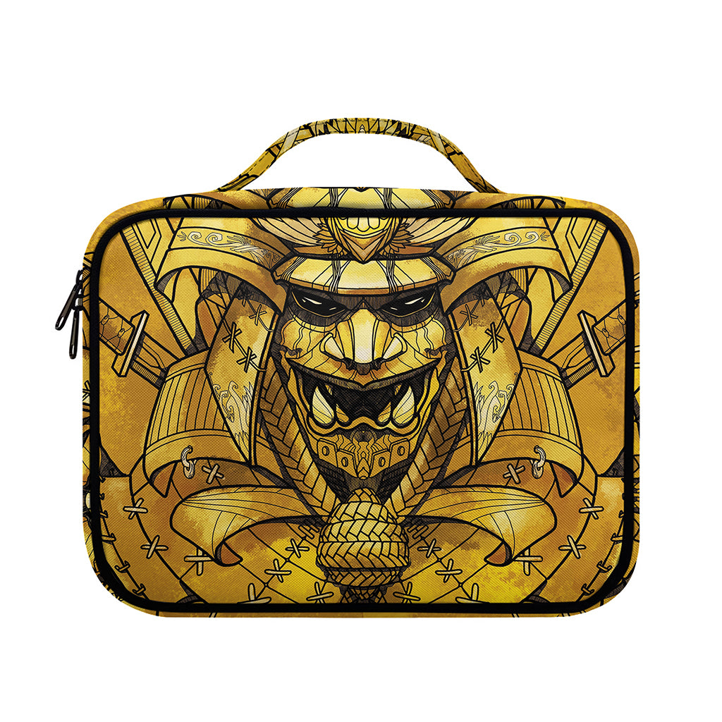 Gold Samurai Mask Print Briefcase Bible Bag