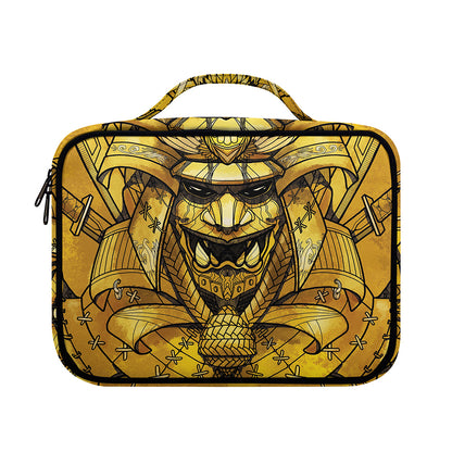 Gold Samurai Mask Print Briefcase Bible Bag