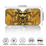 Gold Samurai Mask Print Car Windshield Sun Shade