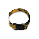Gold Samurai Mask Print Dog Collar