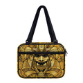Gold Samurai Mask Print Double Strap Bible Bag