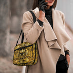 Gold Samurai Mask Print Double Strap Bible Bag