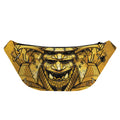 Gold Samurai Mask Print Fanny Pack