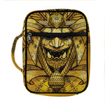 Gold Samurai Mask Print Front Pocket Bible Bag
