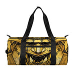 Gold Samurai Mask Print Gym Bag