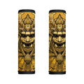 Gold Samurai Mask Print Handle Covers