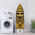 Gold Samurai Mask Print Ironing Board Cover