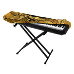 Gold Samurai Mask Print Piano Keyboard Cover