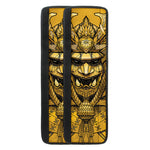Gold Samurai Mask Print Refrigerator Handle Covers