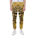 Gold Samurai Mask Print Joggers