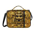 Gold Samurai Mask Print Shoulder Strap Bible Bag