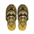 Gold Samurai Mask Print Slippers