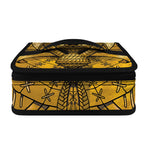 Gold Samurai Mask Print Small Lunch Bag