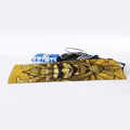 Gold Samurai Mask Print Sports Towel