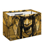 Gold Samurai Mask Print Utility Tote Bag