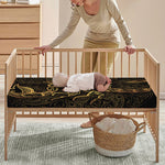 Gold Scorpio Print Baby Crib Sheet
