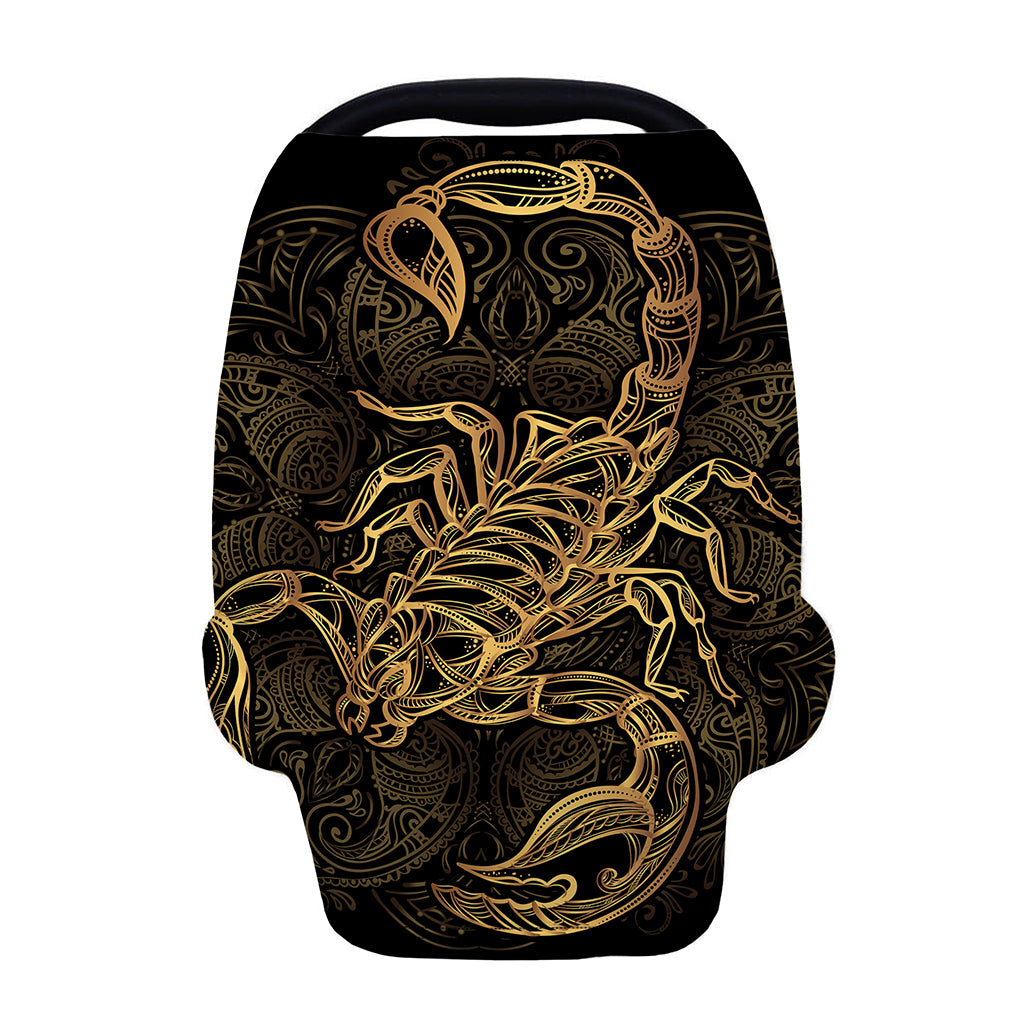Gold Scorpio Print Baby Seat Cover