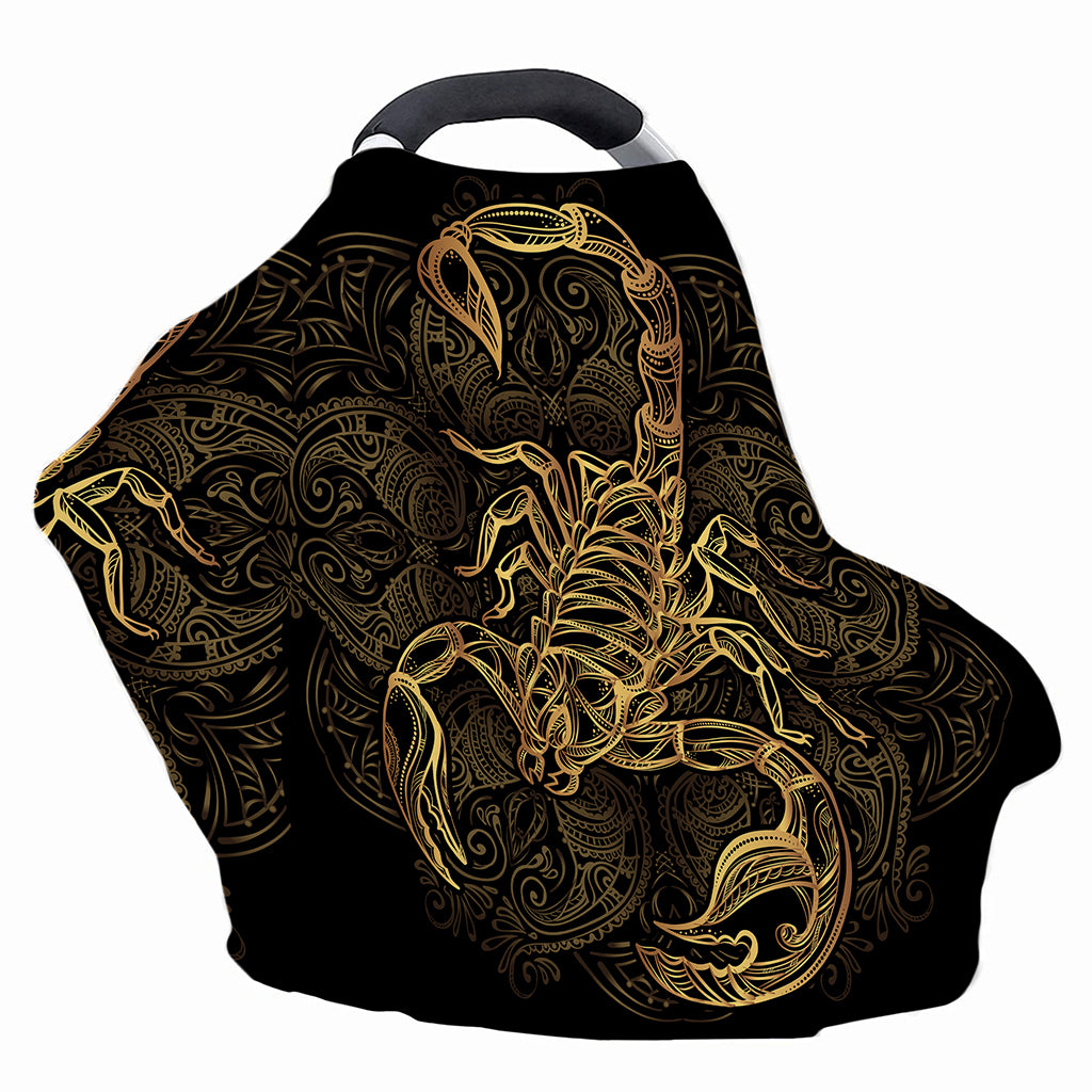 Gold Scorpio Print Baby Seat Cover