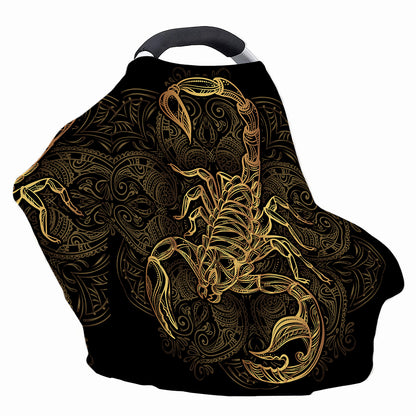 Gold Scorpio Print Baby Seat Cover