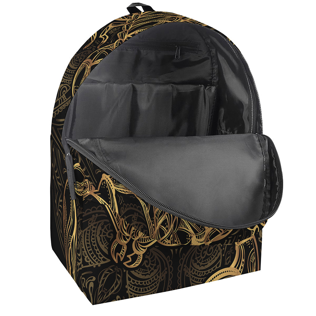 Gold Scorpio Print Backpack
