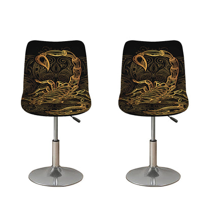 Gold Scorpio Print Bar Stool Covers
