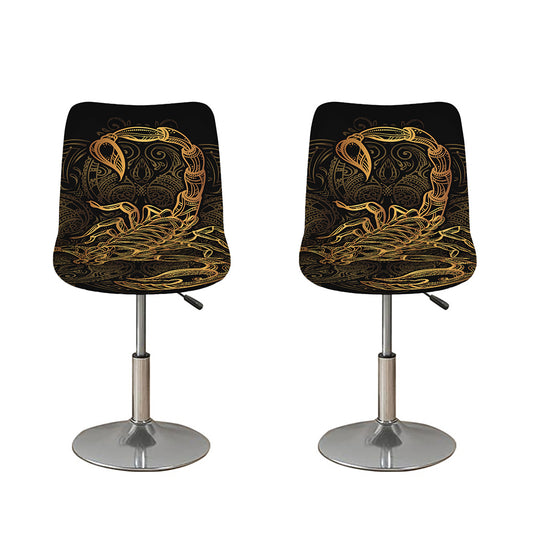 Gold Scorpio Print Bar Stool Covers
