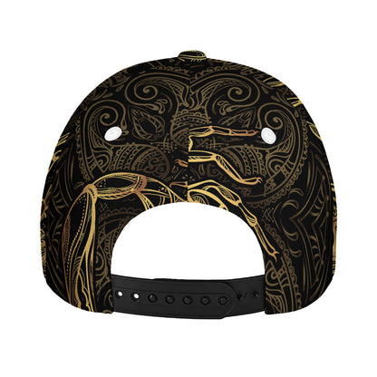 Gold Scorpio Print Baseball Cap