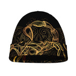 Gold Scorpio Print Beanie
