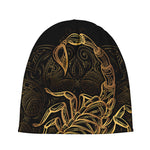 Gold Scorpio Print Beanie