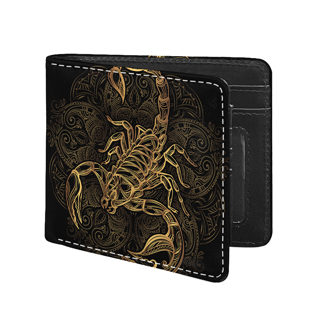 Gold Scorpio Print Bifold Wallet