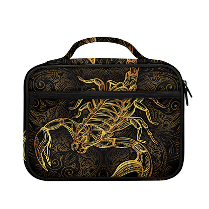 Gold Scorpio Print Briefcase Bible Bag