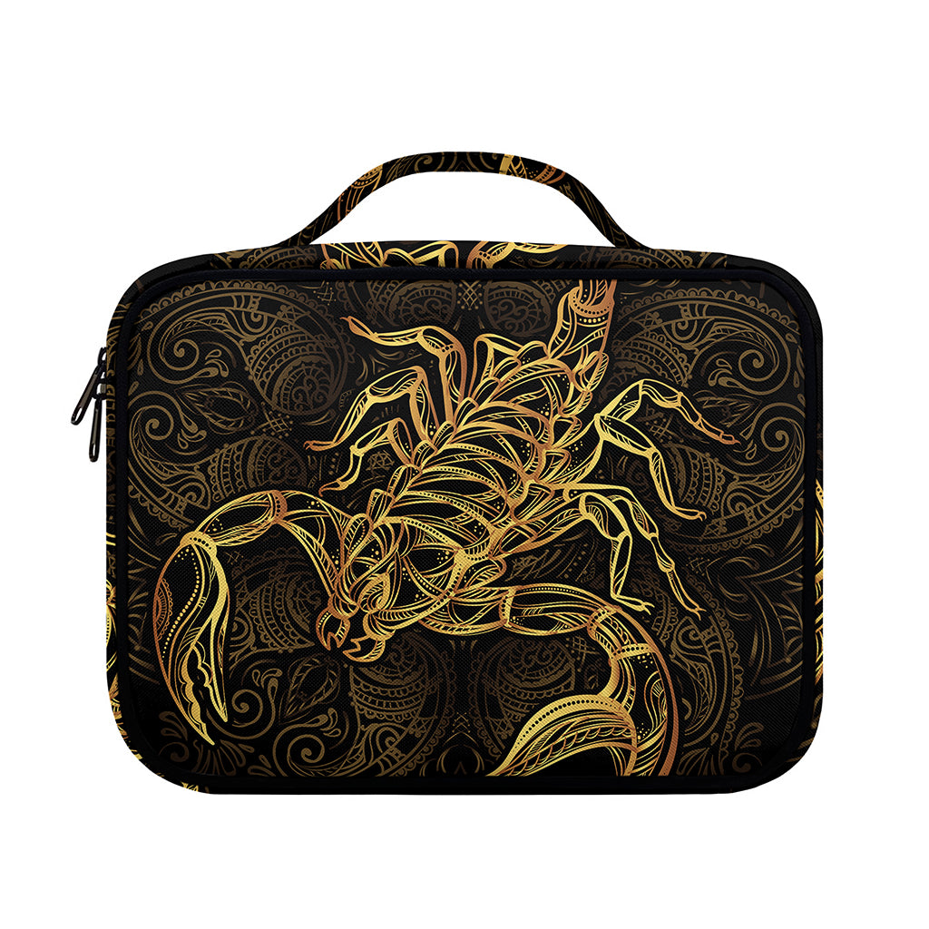 Gold Scorpio Print Briefcase Bible Bag