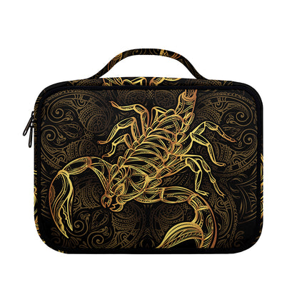 Gold Scorpio Print Briefcase Bible Bag