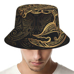 Gold Scorpio Print Bucket Hat