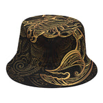 Gold Scorpio Print Bucket Hat