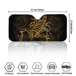 Gold Scorpio Print Car Windshield Sun Shade