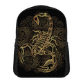 Gold Scorpio Print Casual Backpack