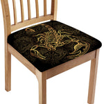 Gold Scorpio Print Chair Cushion Cover