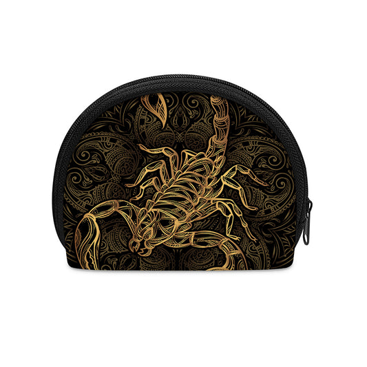 Gold Scorpio Print Coin Purse