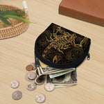 Gold Scorpio Print Coin Purse