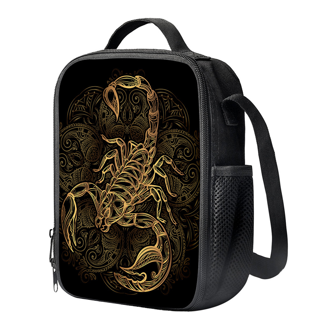 Gold Scorpio Print Crossbody Lunch Bag