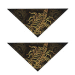 Gold Scorpio Print Dog Bandana