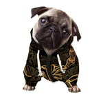 Gold Scorpio Print Dog Zip Up Hoodie