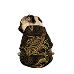 Gold Scorpio Print Dog Zip Up Jacket