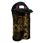 Gold Scorpio Print Double Neoprene Wine Tote