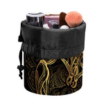 Gold Scorpio Print Drawstring Makeup Bag